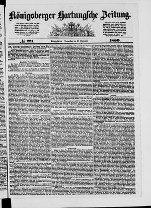 Königsberger Hartungsche Zeitung vom 20.09.1860