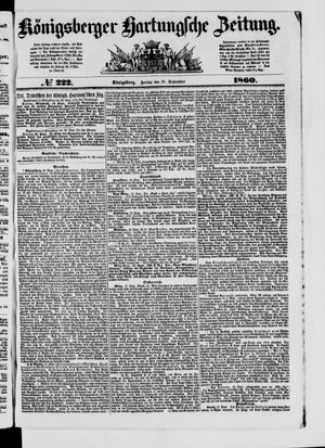Königsberger Hartungsche Zeitung vom 21.09.1860