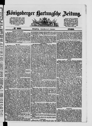 Königsberger Hartungsche Zeitung on Sep 27, 1860