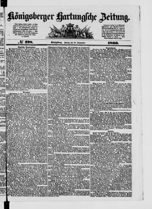 Königsberger Hartungsche Zeitung vom 28.09.1860