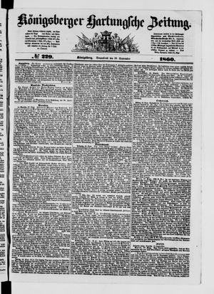 Königsberger Hartungsche Zeitung vom 29.09.1860