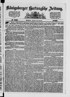 Königsberger Hartungsche Zeitung vom 30.09.1860