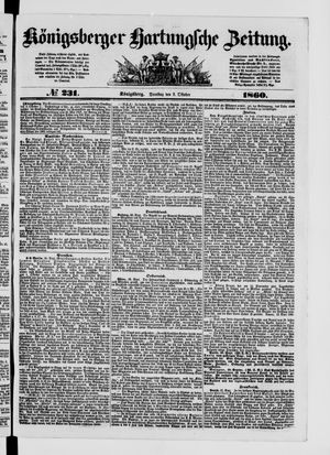 Königsberger Hartungsche Zeitung vom 02.10.1860