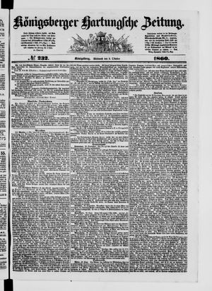 Königsberger Hartungsche Zeitung on Oct 3, 1860