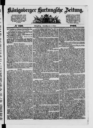 Königsberger Hartungsche Zeitung vom 11.10.1860