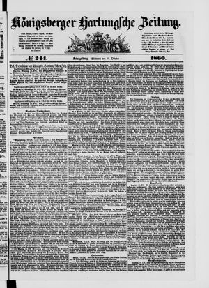 Königsberger Hartungsche Zeitung vom 17.10.1860