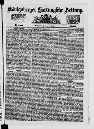 Königsberger Hartungsche Zeitung vom 19.10.1860