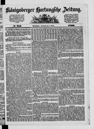 Königsberger Hartungsche Zeitung vom 27.10.1860