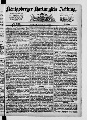 Königsberger Hartungsche Zeitung vom 03.11.1860
