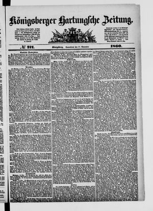 Königsberger Hartungsche Zeitung vom 17.11.1860