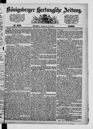 Königsberger Hartungsche Zeitung vom 18.11.1860