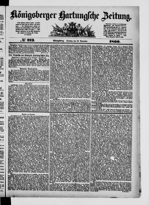 Königsberger Hartungsche Zeitung vom 20.11.1860