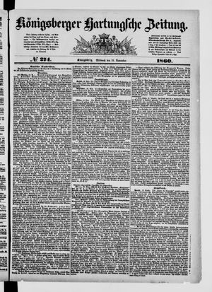 Königsberger Hartungsche Zeitung vom 21.11.1860
