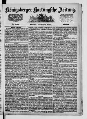 Königsberger Hartungsche Zeitung vom 22.11.1860