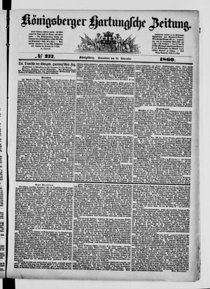 Königsberger Hartungsche Zeitung vom 24.11.1860