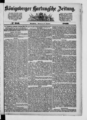 Königsberger Hartungsche Zeitung vom 28.11.1860