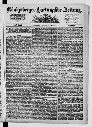 Königsberger Hartungsche Zeitung vom 01.12.1860