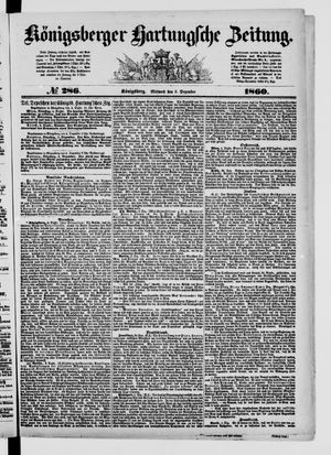 Königsberger Hartungsche Zeitung vom 05.12.1860