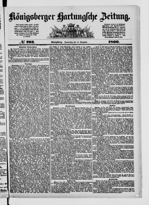 Königsberger Hartungsche Zeitung vom 13.12.1860