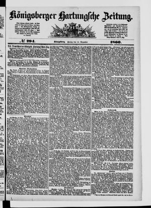 Königsberger Hartungsche Zeitung vom 14.12.1860