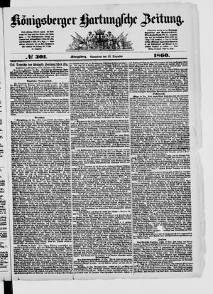 Königsberger Hartungsche Zeitung vom 22.12.1860