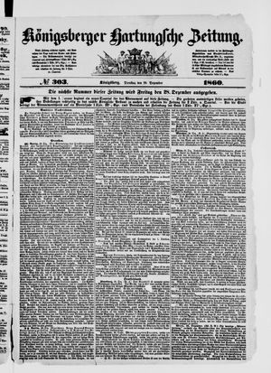 Königsberger Hartungsche Zeitung vom 25.12.1860