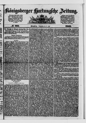 Königsberger Hartungsche Zeitung vom 18.07.1861