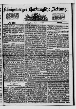 Königsberger Hartungsche Zeitung vom 27.07.1861