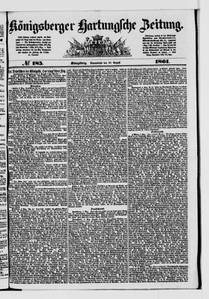 Königsberger Hartungsche Zeitung on Aug 10, 1861