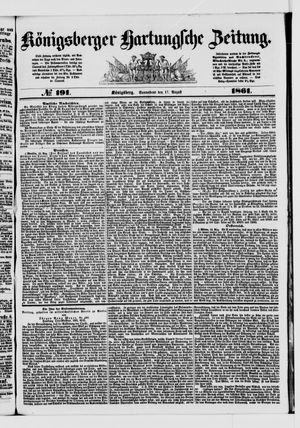 Königsberger Hartungsche Zeitung on Aug 17, 1861