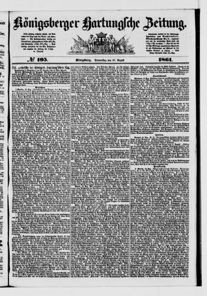 Königsberger Hartungsche Zeitung vom 22.08.1861
