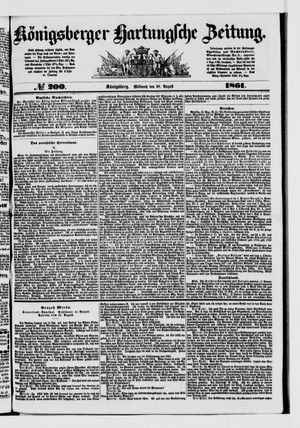 Königsberger Hartungsche Zeitung on Aug 28, 1861