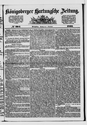 Königsberger Hartungsche Zeitung vom 01.09.1861