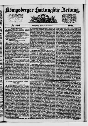 Königsberger Hartungsche Zeitung vom 06.09.1861