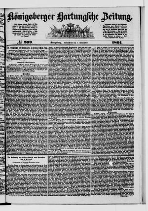 Königsberger Hartungsche Zeitung on Sep 7, 1861