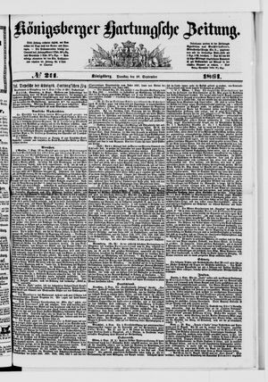 Königsberger Hartungsche Zeitung vom 10.09.1861