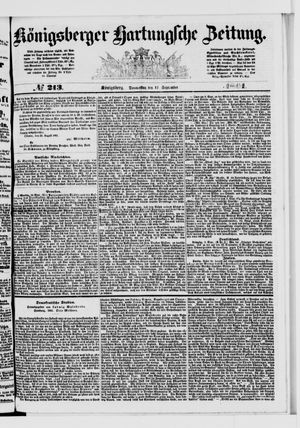 Königsberger Hartungsche Zeitung on Sep 12, 1861
