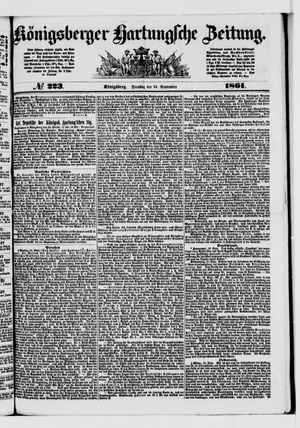 Königsberger Hartungsche Zeitung vom 24.09.1861