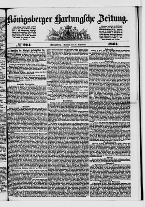 Königsberger Hartungsche Zeitung vom 25.09.1861