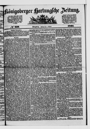 Königsberger Hartungsche Zeitung vom 04.10.1861