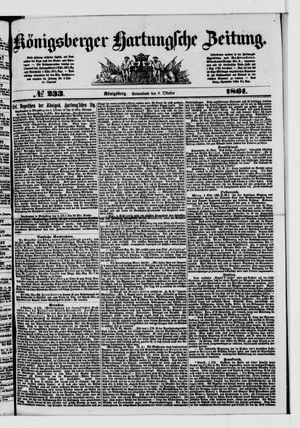 Königsberger Hartungsche Zeitung vom 05.10.1861