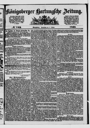Königsberger Hartungsche Zeitung on Oct 17, 1861