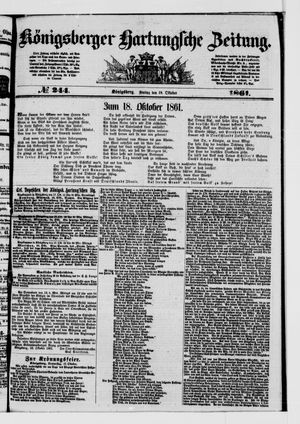 Königsberger Hartungsche Zeitung on Oct 18, 1861