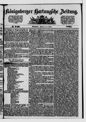 Königsberger Hartungsche Zeitung vom 20.10.1861