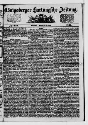 Königsberger Hartungsche Zeitung vom 23.10.1861