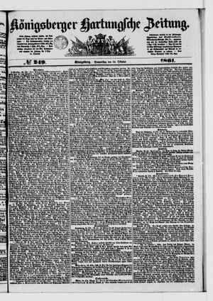 Königsberger Hartungsche Zeitung on Oct 24, 1861
