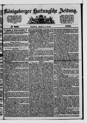 Königsberger Hartungsche Zeitung vom 06.11.1861