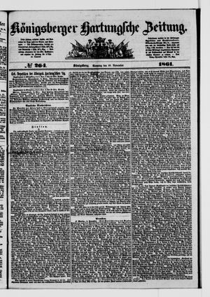 Königsberger Hartungsche Zeitung vom 10.11.1861
