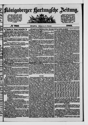 Königsberger Hartungsche Zeitung on Nov 13, 1861