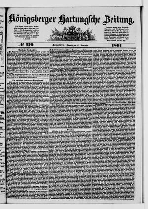 Königsberger Hartungsche Zeitung vom 17.11.1861